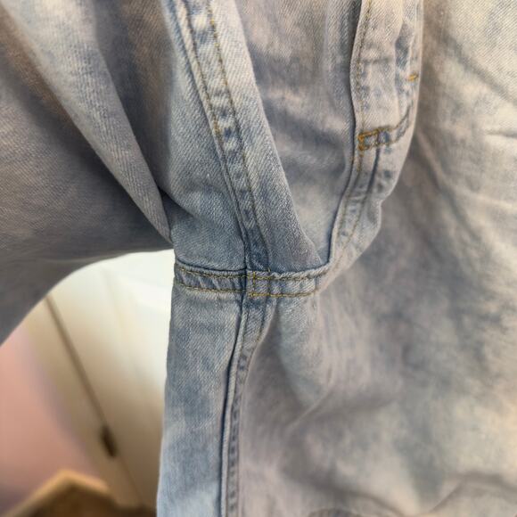 Lee Vintage Modern Women’s Acid Wash Denim Short Union-Alls Romper Size XS - Picture 8 of 11